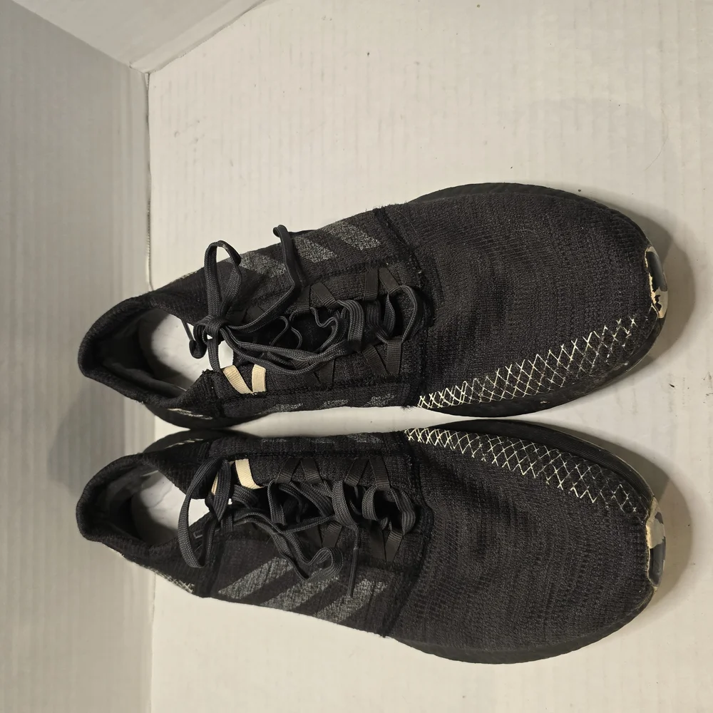 adidas Black and Gray‎ Athletic Shoes with Breathable Mesh and Lightweight Sole